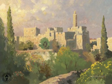 Landscapes Painting - Tower of David TK cityscape